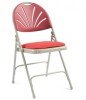 Principal 2600 Comfort Steel Folding Chair with Upholstered Seat (Pack of 4) - Burgundy