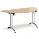 Dams Semi Circular Folding Table with Curved Foot Rails