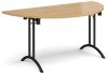 Dams Semi Circular Folding Table with Curved Foot Rails