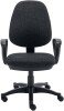 TC Versi 2 Lever Operators Chair with Fixed Arms - Charcoal