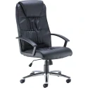TC Casino 2 Leather Executive Chair with Chrome Base