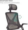 TC Eaton Mesh Back Chair with Folding Arms