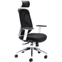 TC Maldini High Back Chair - White Frame