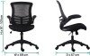 TC Marlos Mesh Back Chair with Folding Arms