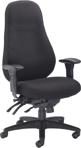 TC Cheetah Fabric Chair - Black