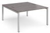 Dams Connex Back To Back Bench Desk 1400 x 1600mm - Grey Oak