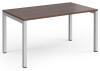 Dams Connex Single Desk 1400 x 800mm - Walnut