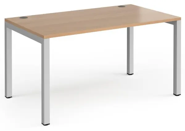 Dams Connex Single Desk 1400 x 800mm - Beech