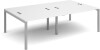 Dams Connex Double Back To Back Bench Desk 2400 x 1600mm - White