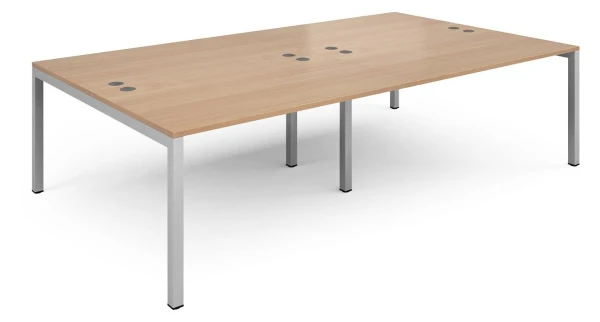 Dams Connex Double Back To Back Bench Desk 2800 x 1600mm - Beech