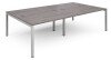 Dams Connex Double Back To Back Bench Desk 2800 x 1600mm - Grey Oak