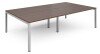 Dams Connex Double Back To Back Bench Desk 2800 x 1600mm - Walnut