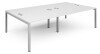 Dams Connex Double Back To Back Bench Desk 2800 x 1600mm - White