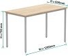 Gala Rectangular Multi-use Table - 1200mm x 600mm - Canadian Oak