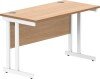 Gala Rectangular Desk with Twin Cantilever Legs - 1200mm x 600mm - Norwegian Beech