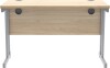 Gala Rectangular Desk with Twin Cantilever Legs - 1200mm x 600mm - Canadian Oak