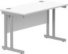 Gala Rectangular Desk with Twin Cantilever Legs - 1200mm x 600mm - Arctic White