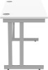 Gala Rectangular Desk with Twin Cantilever Legs - 1200mm x 600mm - Arctic White