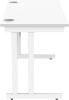 Gala Rectangular Desk with Twin Cantilever Legs - 1200mm x 600mm - Arctic White