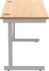 Gala Rectangular Desk with Single Cantilever Legs - 1200mm x 600mm - Norwegian Beech