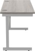 Gala Rectangular Desk with Single Cantilever Legs - 1200mm x 600mm - Alaskan Grey Oak