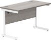 Gala Rectangular Desk with Single Cantilever Legs - 1200mm x 600mm - Alaskan Grey Oak