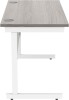 Gala Rectangular Desk with Single Cantilever Legs - 1200mm x 600mm - Alaskan Grey Oak