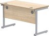 Gala Rectangular Desk with Single Cantilever Legs - 1200mm x 600mm - Canadian Oak