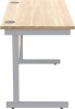 Gala Rectangular Desk with Single Cantilever Legs - 1200mm x 600mm - Canadian Oak