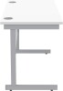 Gala Rectangular Desk with Single Cantilever Legs - 1200mm x 600mm - Arctic White