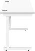 Gala Rectangular Desk with Single Cantilever Legs - 1200mm x 600mm - Arctic White