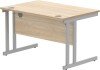 Gala Rectangular Desk with Twin Cantilever Legs - 1200mm x 800mm - Canadian Oak