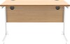 Gala Rectangular Desk with Single Cantilever Legs - 1200mm x 800mm - Norwegian Beech