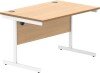 Gala Rectangular Desk with Single Cantilever Legs - 1200mm x 800mm - Norwegian Beech