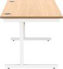 Gala Rectangular Desk with Single Cantilever Legs - 1200mm x 800mm - Norwegian Beech