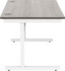 Gala Rectangular Desk with Single Cantilever Legs - 1200mm x 800mm - Alaskan Grey Oak