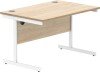 Gala Rectangular Desk with Single Cantilever Legs - 1200mm x 800mm - Canadian Oak