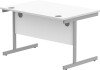 Gala Rectangular Desk with Single Cantilever Legs - 1200mm x 800mm - Arctic White