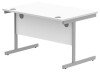 Gala Rectangular Desk with Single Cantilever Legs - 1200mm x 800mm - Arctic White