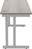 Gala Rectangular Desk with Twin Cantilever Legs - 1400mm x 600mm - Alaskan Grey Oak