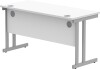 Gala Rectangular Desk with Twin Cantilever Legs - 1400mm x 600mm - Arctic White