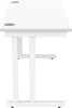 Gala Rectangular Desk with Twin Cantilever Legs - 1400mm x 600mm - Arctic White