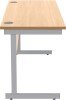 Gala Rectangular Desk with Single Cantilever Legs - 1400mm x 600mm - Norwegian Beech