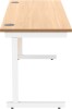 Gala Rectangular Desk with Single Cantilever Legs - 1400mm x 600mm - Norwegian Beech