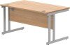 Gala Rectangular Desk with Twin Cantilever Legs - 1400mm x 800mm - Norwegian Beech