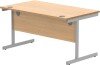 Gala Rectangular Desk with Single Cantilever Legs - 1400mm x 800mm - Norwegian Beech