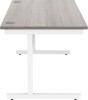 Gala Rectangular Desk with Single Cantilever Legs - 1400mm x 800mm - Alaskan Grey Oak