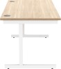 Gala Rectangular Desk with Single Cantilever Legs - 1400mm x 800mm - Canadian Oak