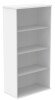 Gala Bookcase - 1592mm High - Arctic White