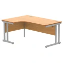 Gala Corner Desk with Double Upright Cantilever Frame - 1600mm x 1200mm